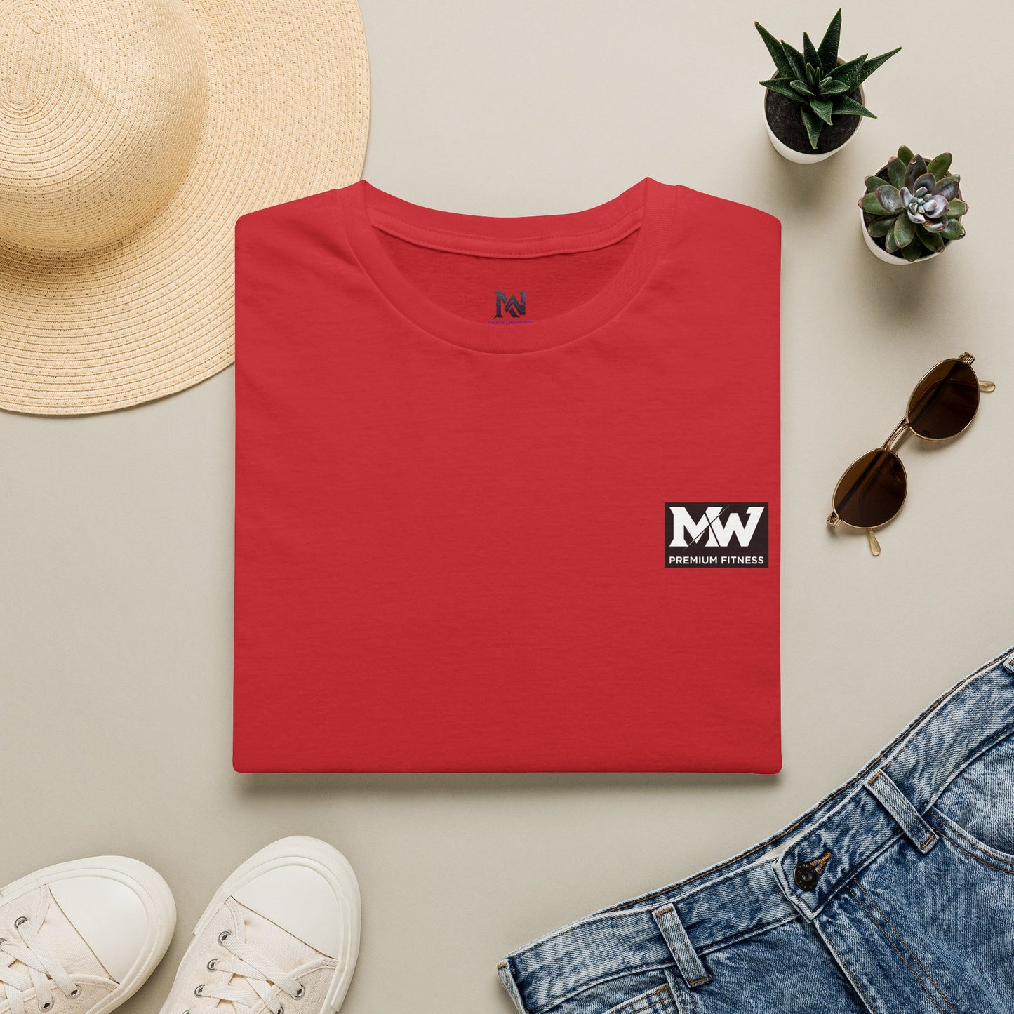 MW Minimal Logo T-Shirt — Small Chest Patch Graphic Tee