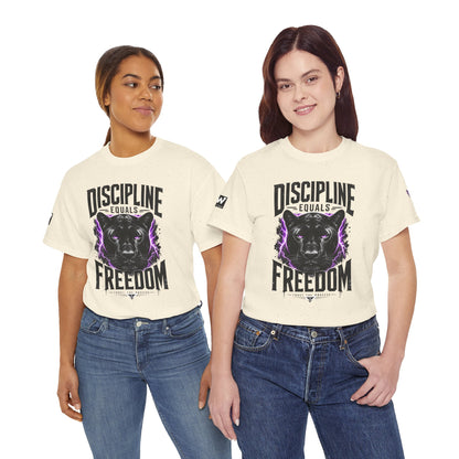 Discipline Equals Freedom Panther Tee — "Every Crack Lets the Light Out" Motivational Graphic T-Shirt