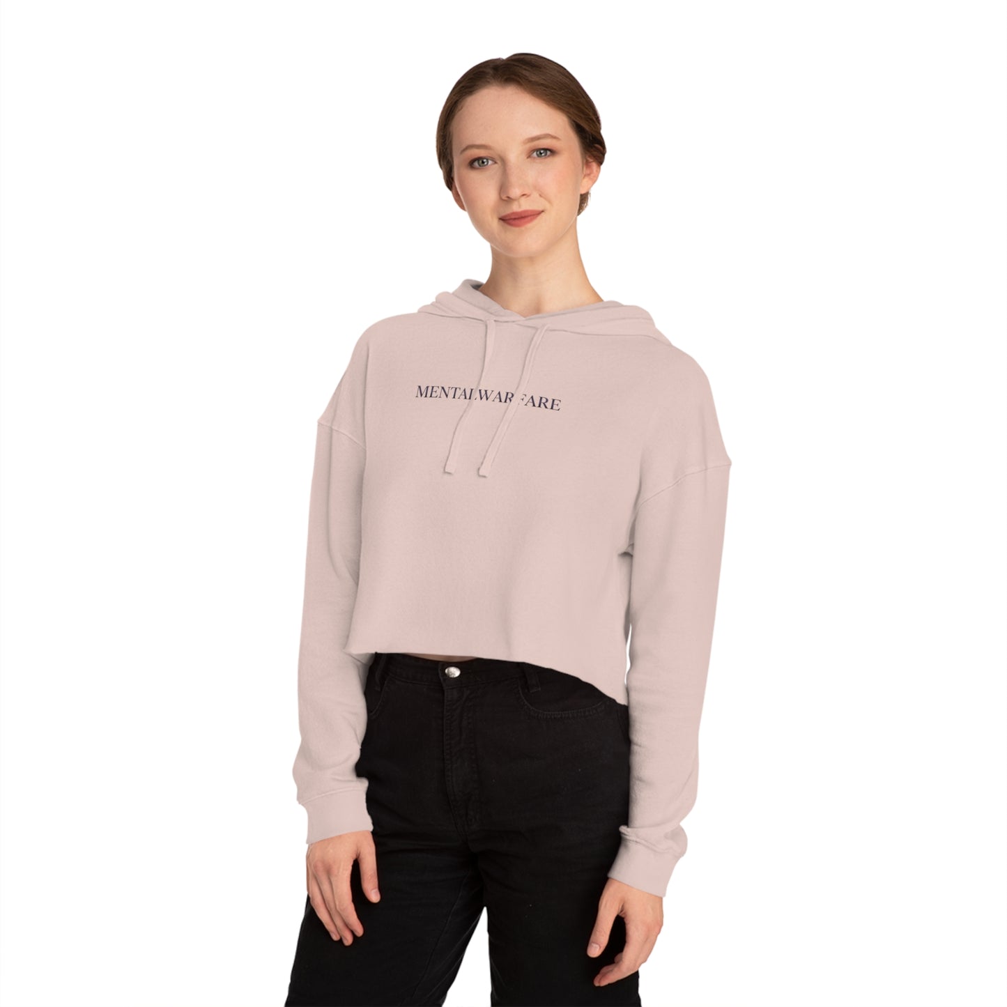 Girly But Gritty Cropped Hoodie â€” Womenâ€™s Cropped Hooded Sweatshirt