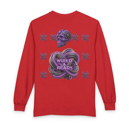 Mental Warfare Long Sleeve Tee â€” "Wired & Ready" Graphic Shirt