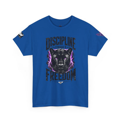 Discipline Equals Freedom Panther Tee — "Every Crack Lets the Light Out" Motivational Graphic T-Shirt