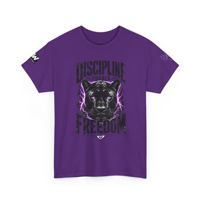 Discipline Equals Freedom Panther Tee — "Every Crack Lets the Light Out" Motivational Graphic T-Shirt