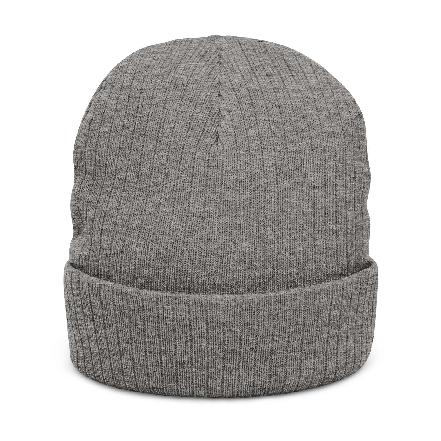 Embroidered Ribbed Beanie — MW Logo Knit Hat