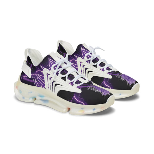 WOMEN'S Mesh Sneakers â€” Purple Lightning Graphic "Greatness Begins In The Mind"