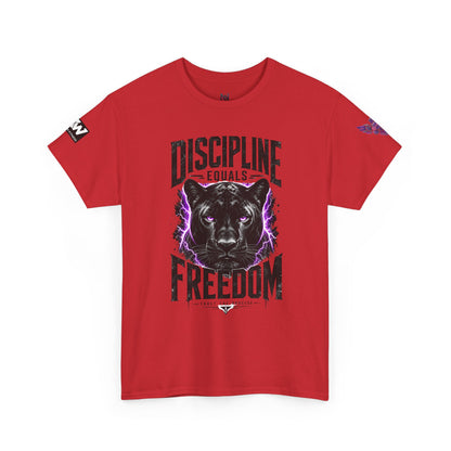 Discipline Equals Freedom Panther Tee — "Every Crack Lets the Light Out" Motivational Graphic T-Shirt