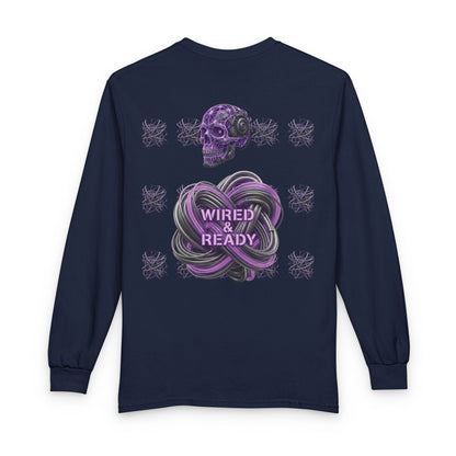 Mental Warfare Long Sleeve Tee â€” "Wired & Ready" Graphic Shirt