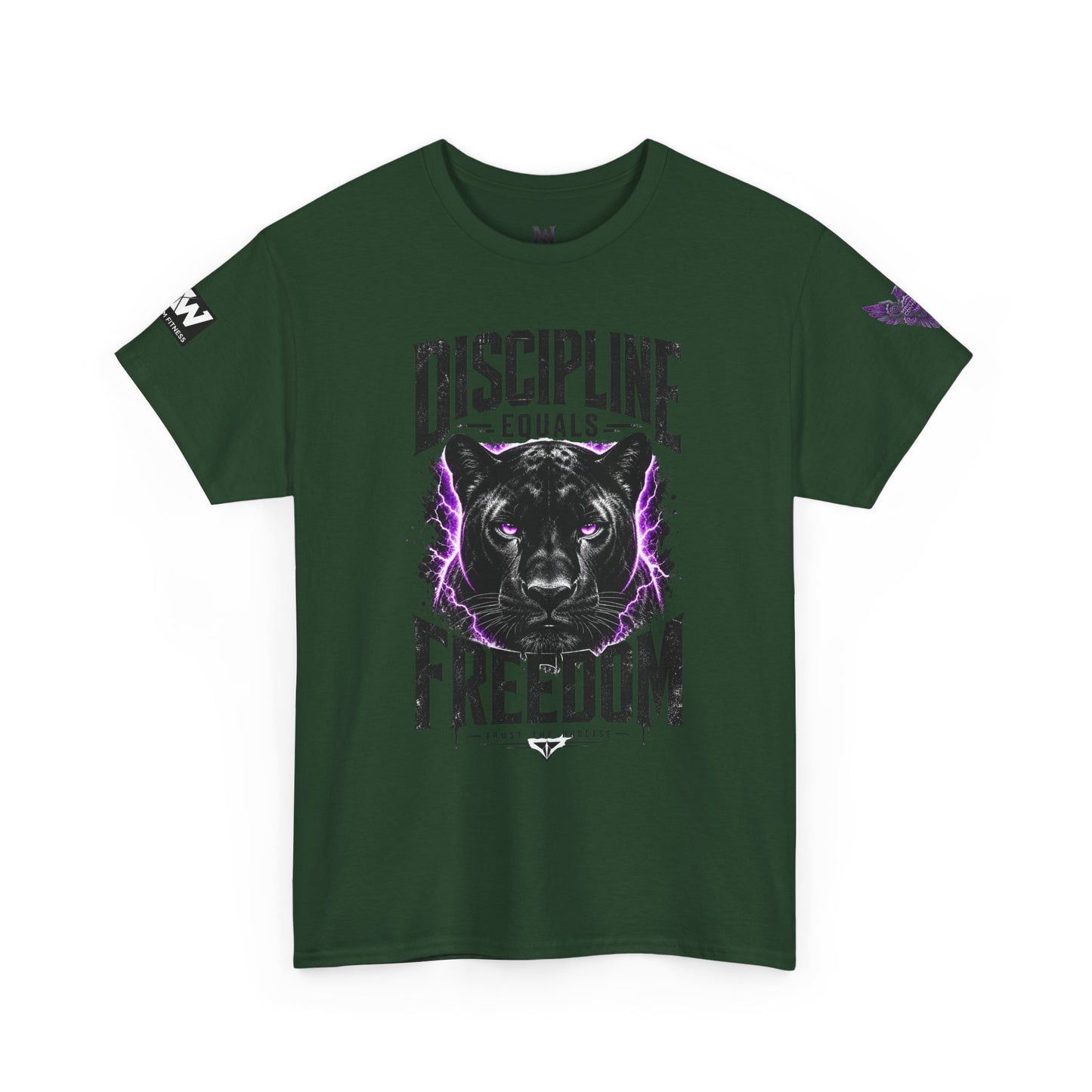 Discipline Equals Freedom Panther Tee — "Every Crack Lets the Light Out" Motivational Graphic T-Shirt