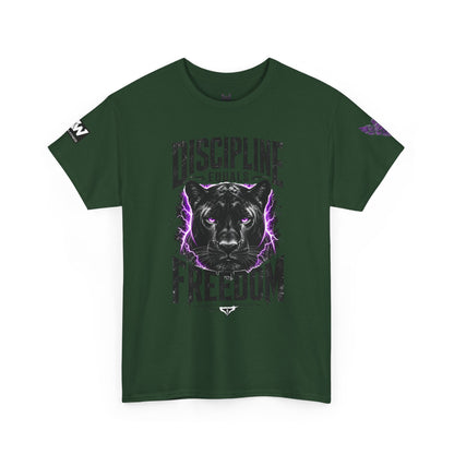 Discipline Equals Freedom Panther Tee — "Every Crack Lets the Light Out" Motivational Graphic T-Shirt