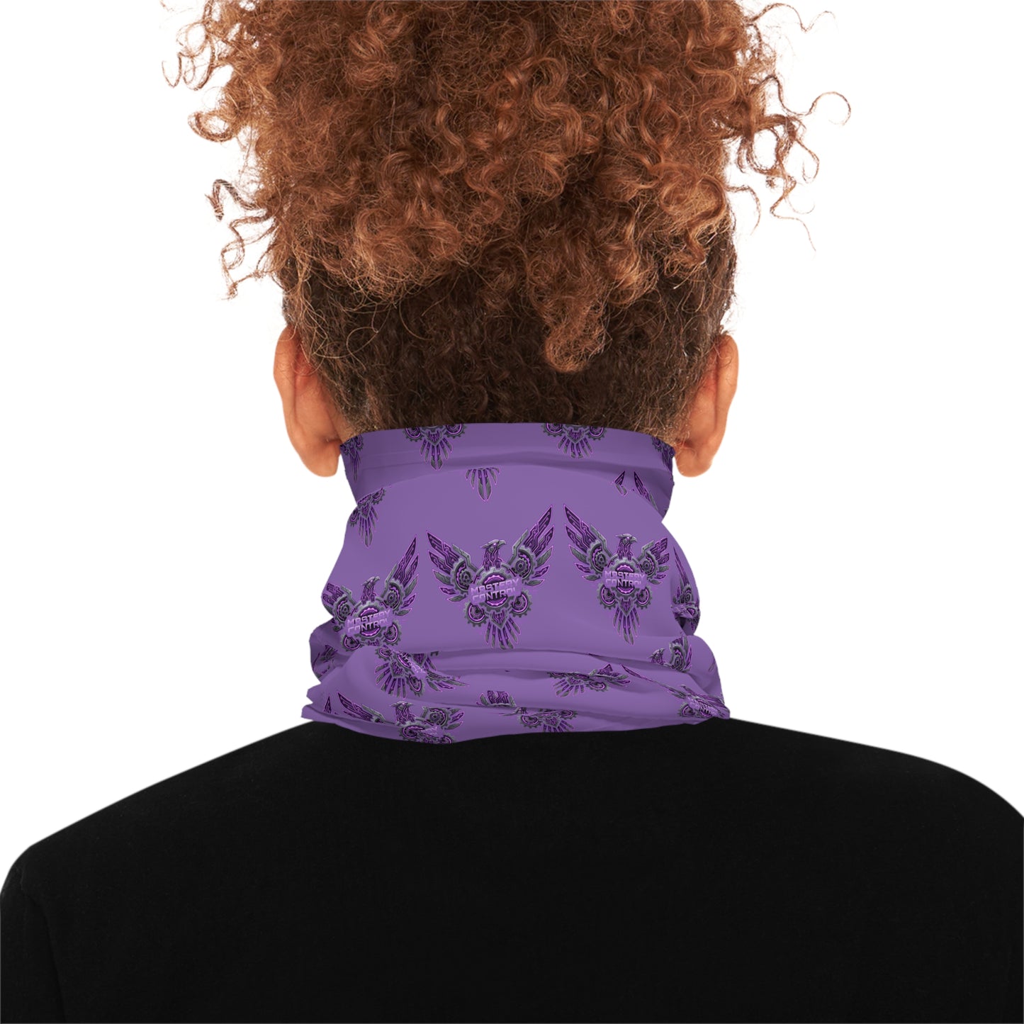 Purple Floral Skull Neck Gaiter â€” Lightweight Bandana Face Covering