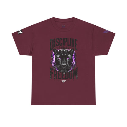 Discipline Equals Freedom Panther Tee — "Every Crack Lets the Light Out" Motivational Graphic T-Shirt