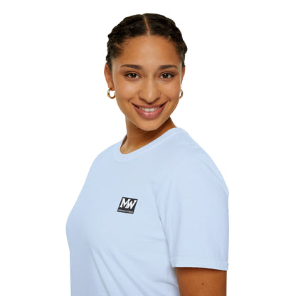 MW Minimal Logo T-Shirt — Small Chest Patch Graphic Tee