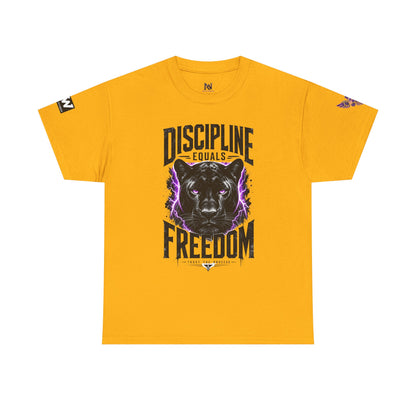 Discipline Equals Freedom Panther Tee — "Every Crack Lets the Light Out" Motivational Graphic T-Shirt