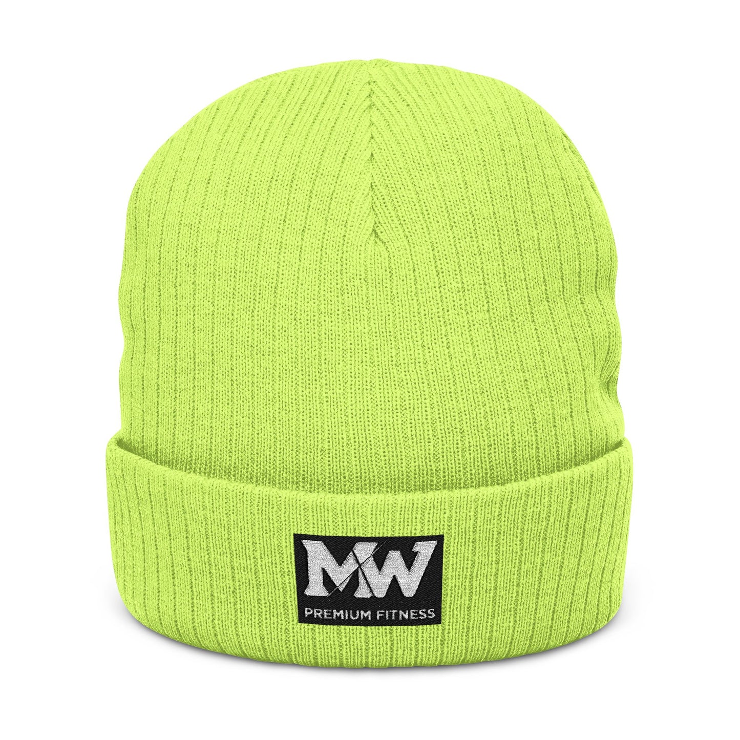 Embroidered Ribbed Beanie — MW Logo Knit Hat