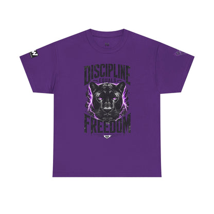 Discipline Equals Freedom Panther Tee — "Every Crack Lets the Light Out" Motivational Graphic T-Shirt
