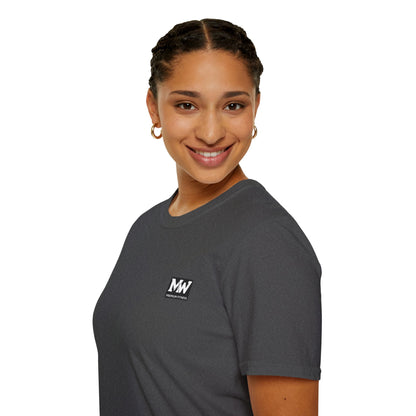 MW Minimal Logo T-Shirt — Small Chest Patch Graphic Tee
