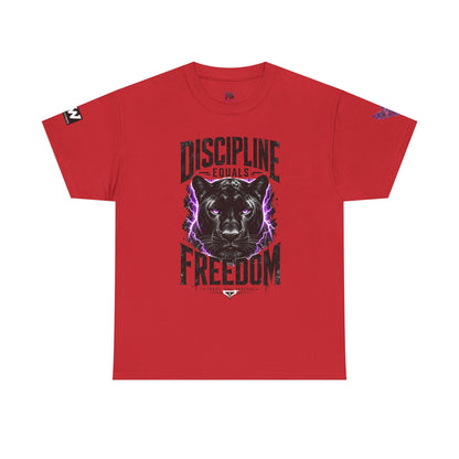 Discipline Equals Freedom Panther Tee — "Every Crack Lets the Light Out" Motivational Graphic T-Shirt
