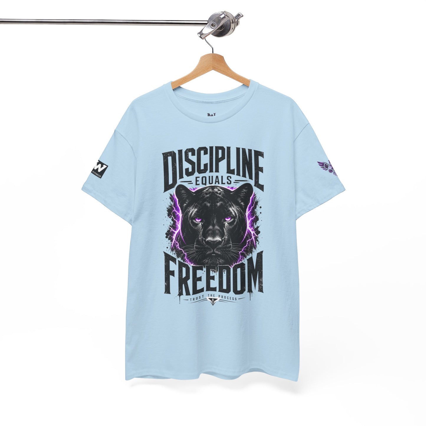 Discipline Equals Freedom Panther Tee — "Every Crack Lets the Light Out" Motivational Graphic T-Shirt