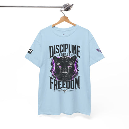 Discipline Equals Freedom Panther Tee — "Every Crack Lets the Light Out" Motivational Graphic T-Shirt