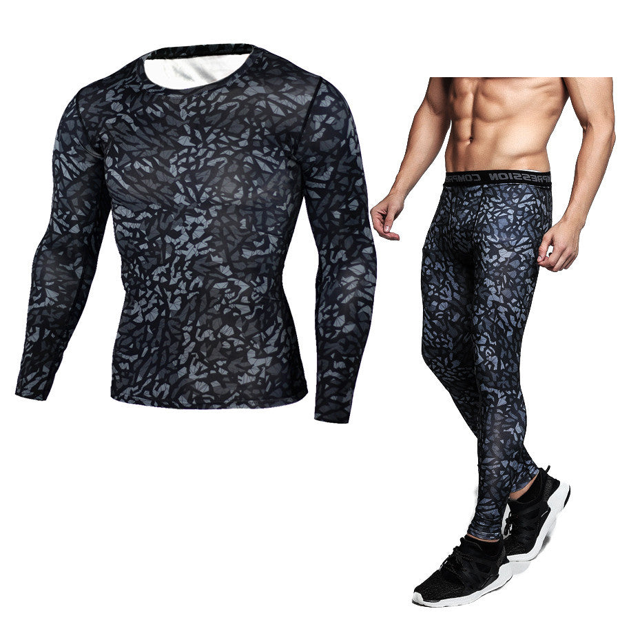 Camouflage Compression Baselayer Set For Men