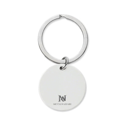 MentalWarfare Engravable Stainless Steel Round Keychain