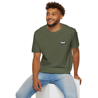 MW Minimal Logo T-Shirt — Small Chest Patch Graphic Tee