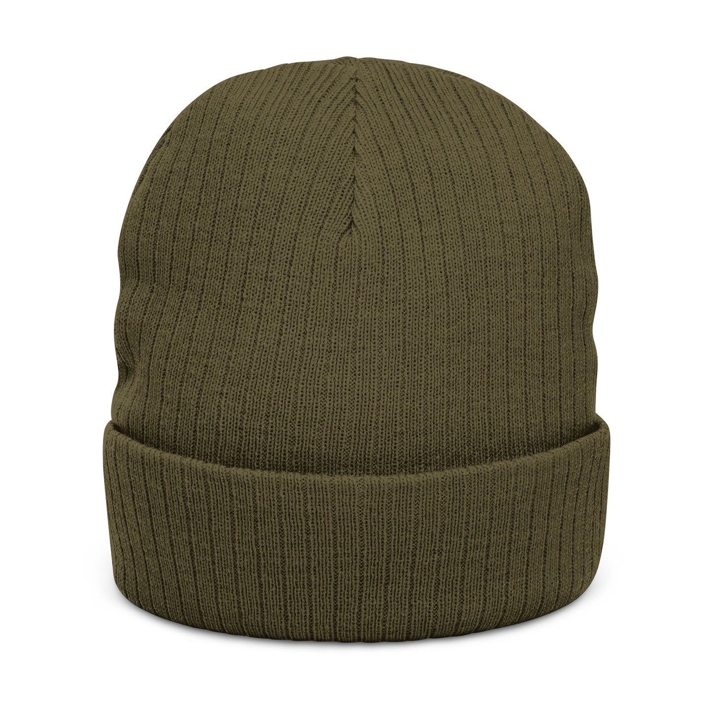 Embroidered Ribbed Beanie — MW Logo Knit Hat