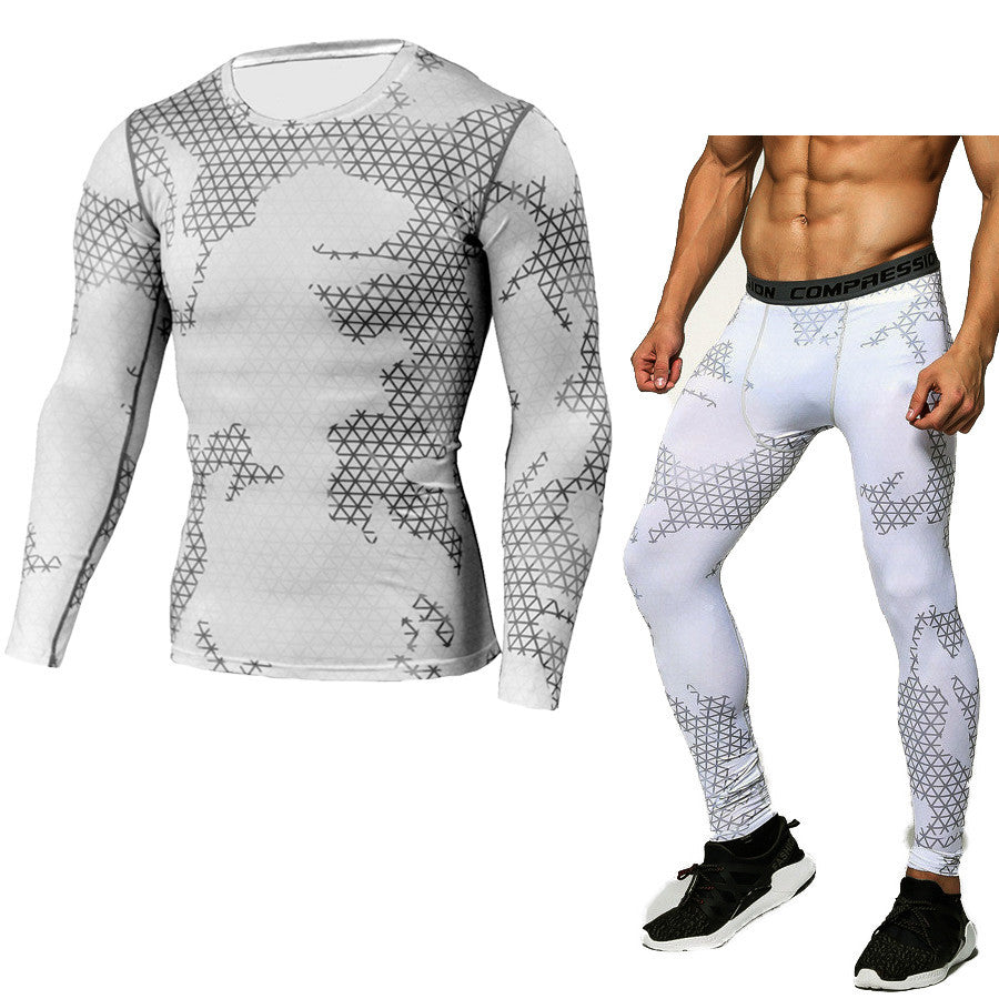 Camouflage Compression Baselayer Set For Men