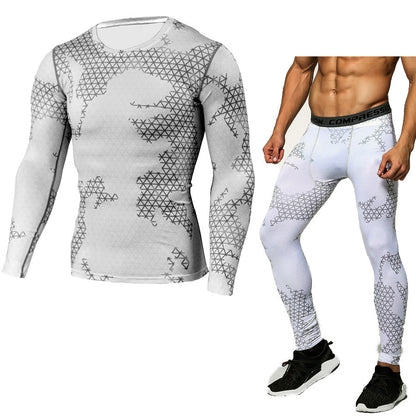 Camouflage Compression Baselayer Set For Men