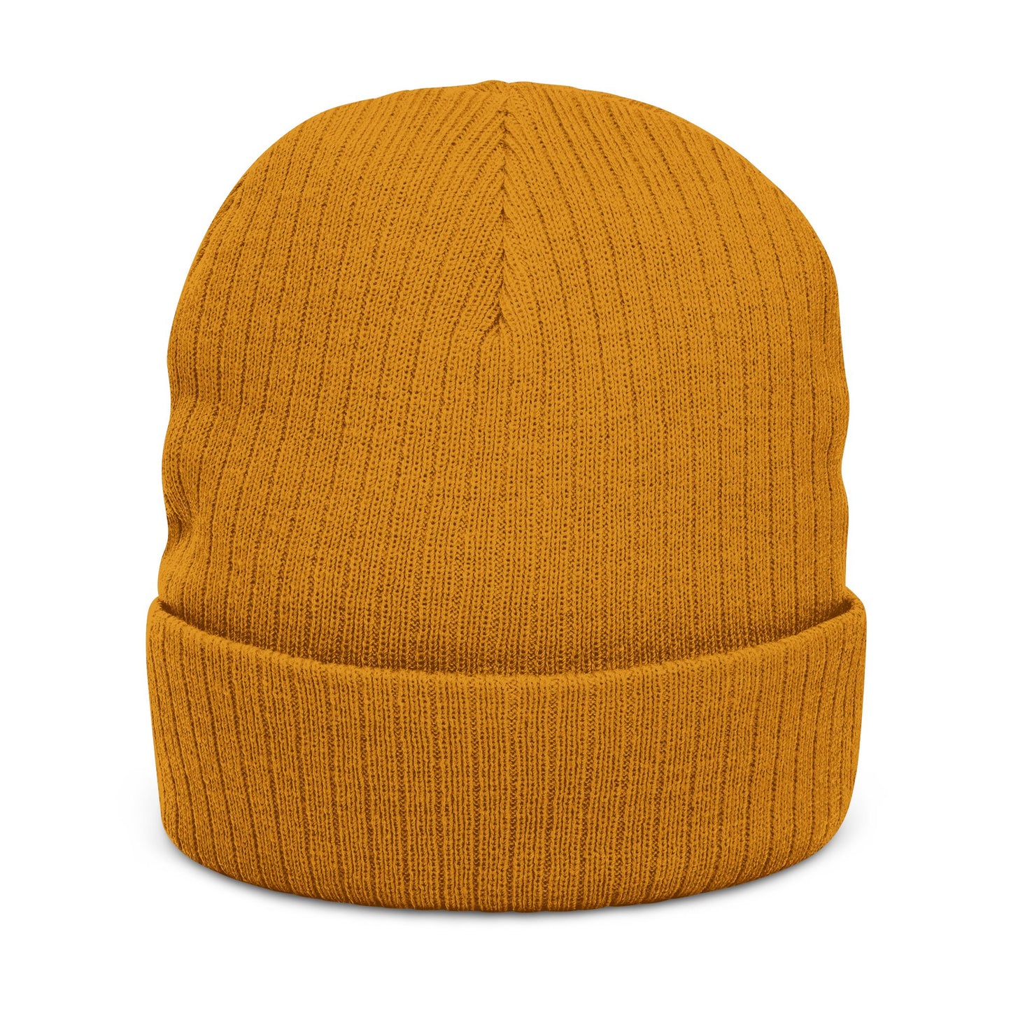 Embroidered Ribbed Beanie — MW Logo Knit Hat