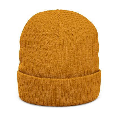 Embroidered Ribbed Beanie — MW Logo Knit Hat