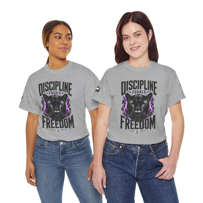 Discipline Equals Freedom Panther Tee — "Every Crack Lets the Light Out" Motivational Graphic T-Shirt
