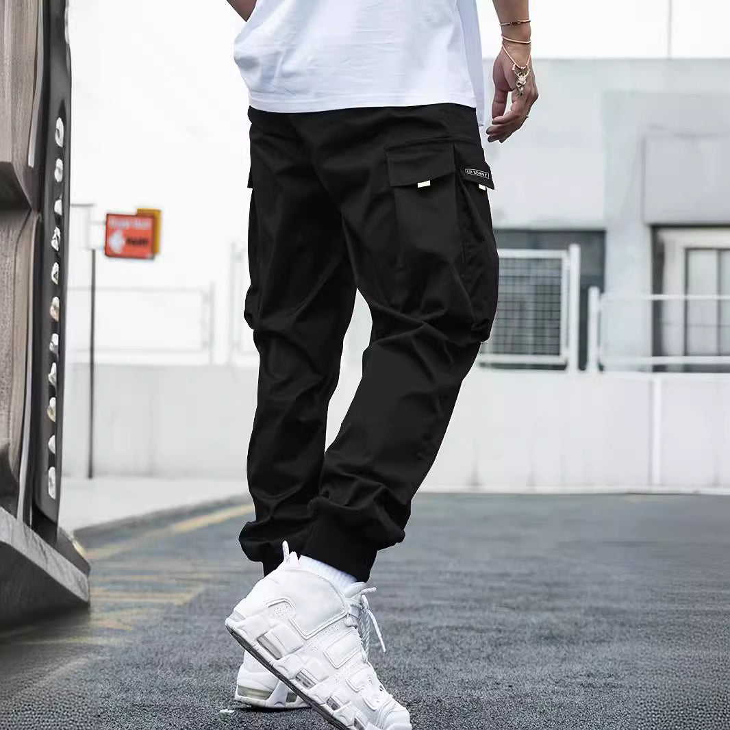Multi-pocket Men's Casual Hip-Hop Drawstring Cargo Joggers