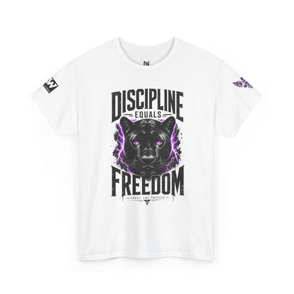 Discipline Equals Freedom Panther Tee — "Every Crack Lets the Light Out" Motivational Graphic T-Shirt