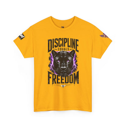 Discipline Equals Freedom Panther Tee — "Every Crack Lets the Light Out" Motivational Graphic T-Shirt