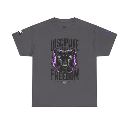 Discipline Equals Freedom Panther Tee — "Every Crack Lets the Light Out" Motivational Graphic T-Shirt