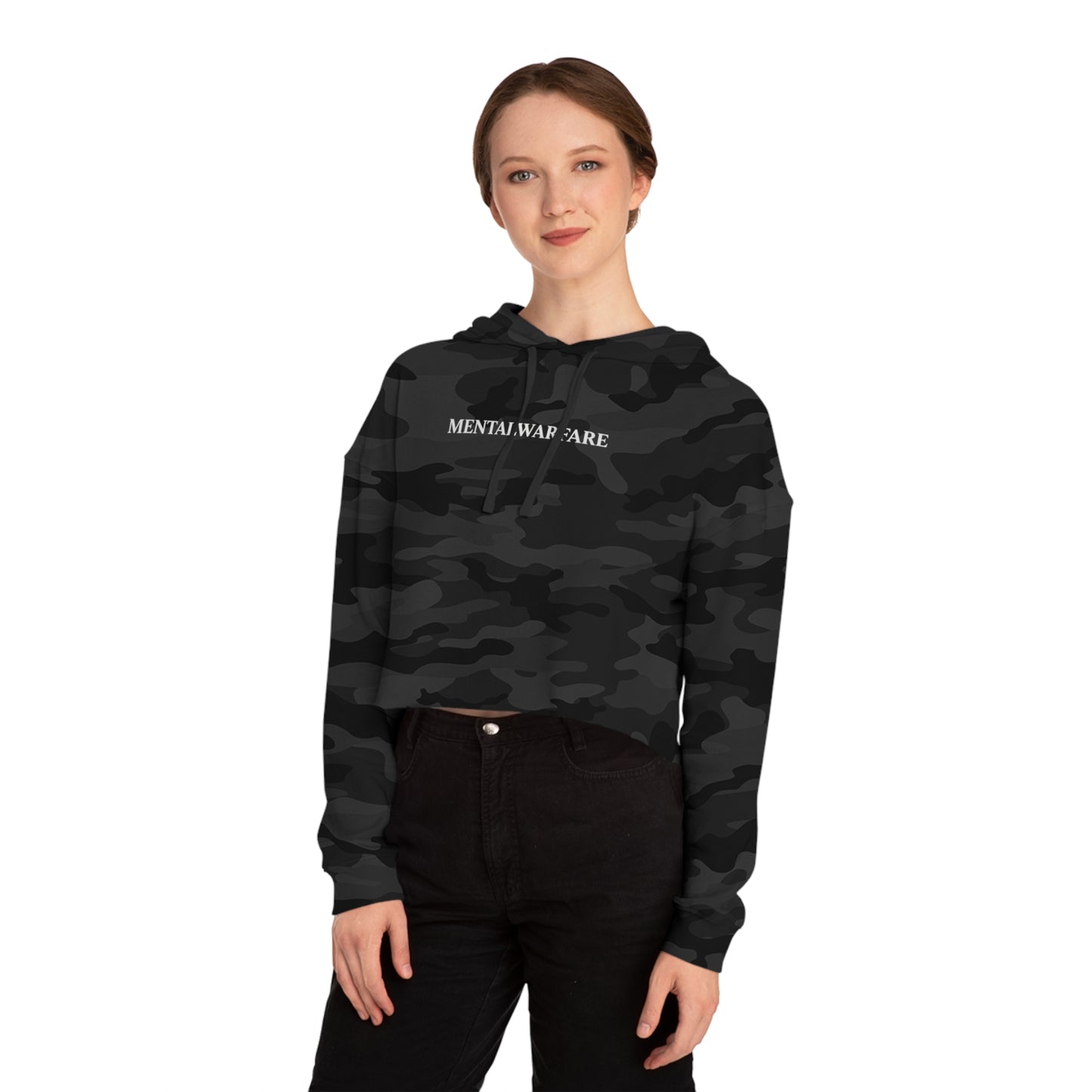 Girly But Gritty Cropped Hoodie â€” Womenâ€™s Cropped Hooded Sweatshirt