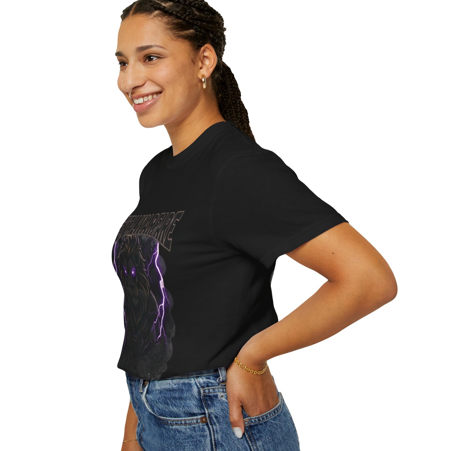 Mental Warfare T-Shirt — Lion Graphic with “The Battlefield Is In Your Mind. Conquer It.” Back