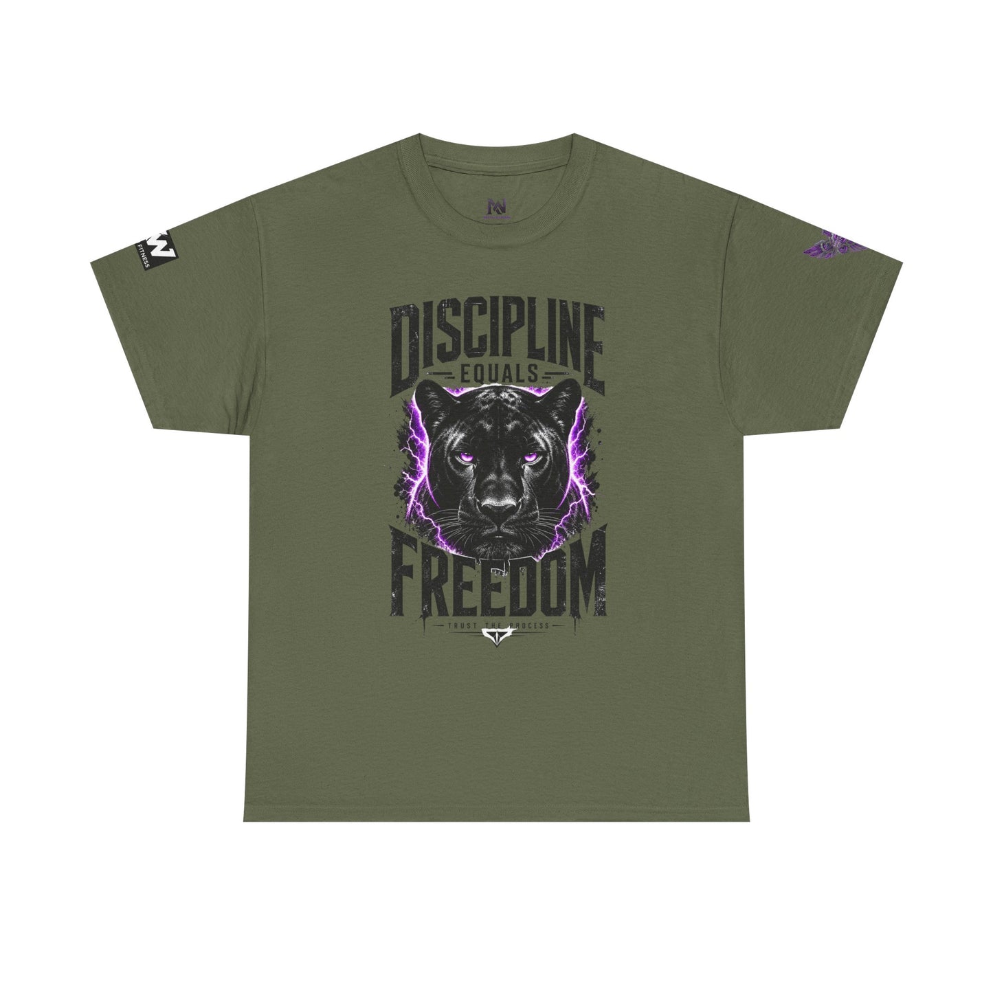 Discipline Equals Freedom Panther Tee — "Every Crack Lets the Light Out" Motivational Graphic T-Shirt