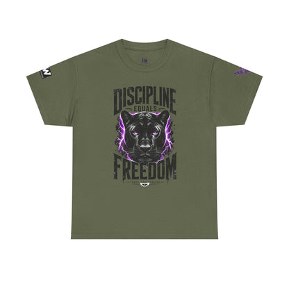 Discipline Equals Freedom Panther Tee — "Every Crack Lets the Light Out" Motivational Graphic T-Shirt
