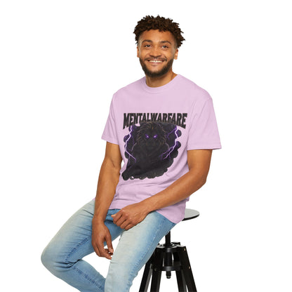 Mental Warfare T-Shirt — Lion Graphic with “The Battlefield Is In Your Mind. Conquer It.” Back
