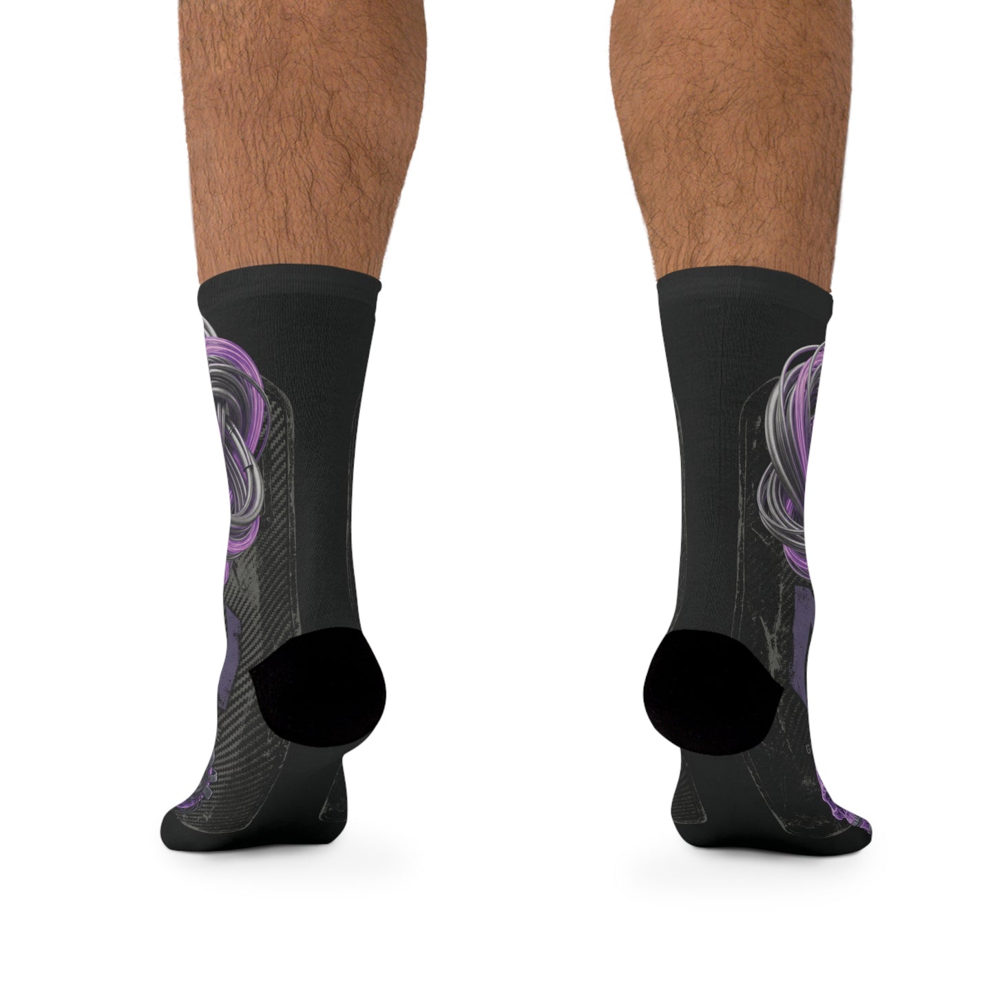 Purple Skull 'Wired & Ready' Recycled Poly Socks