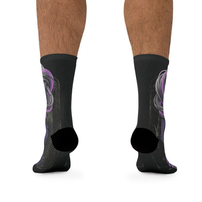 Purple Skull 'Wired & Ready' Recycled Poly Socks