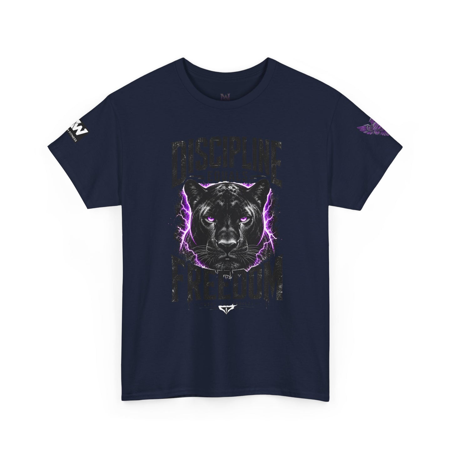 Discipline Equals Freedom Panther Tee — "Every Crack Lets the Light Out" Motivational Graphic T-Shirt