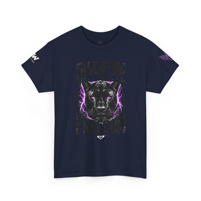 Discipline Equals Freedom Panther Tee — "Every Crack Lets the Light Out" Motivational Graphic T-Shirt