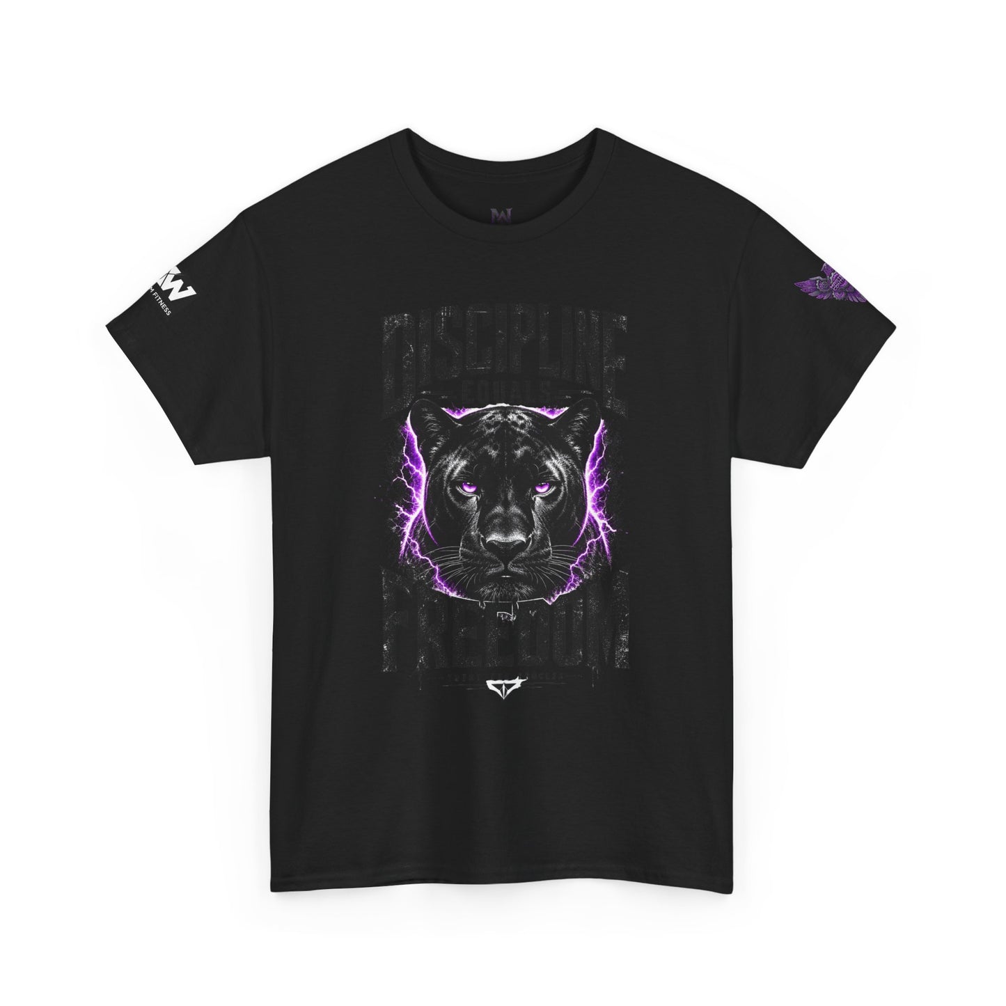 Discipline Equals Freedom Panther Tee — "Every Crack Lets the Light Out" Motivational Graphic T-Shirt
