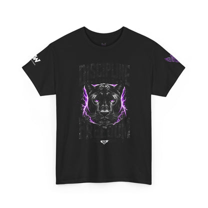 Discipline Equals Freedom Panther Tee — "Every Crack Lets the Light Out" Motivational Graphic T-Shirt