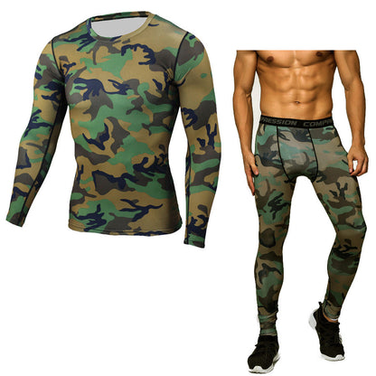 Camouflage Compression Baselayer Set For Men