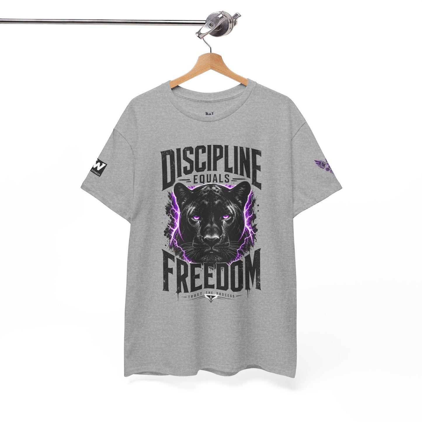 Discipline Equals Freedom Panther Tee — "Every Crack Lets the Light Out" Motivational Graphic T-Shirt