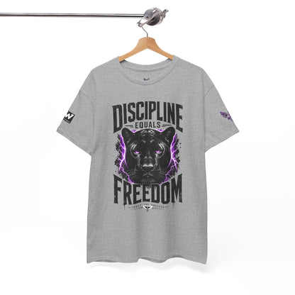 Discipline Equals Freedom Panther Tee — "Every Crack Lets the Light Out" Motivational Graphic T-Shirt