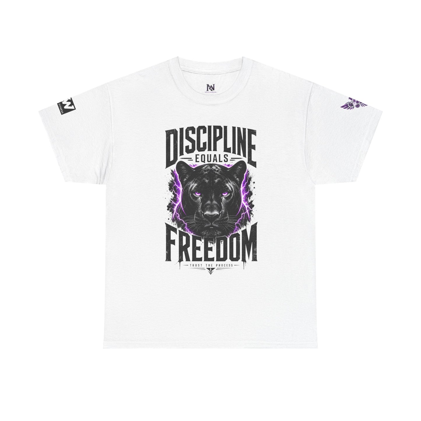 Discipline Equals Freedom Panther Tee — "Every Crack Lets the Light Out" Motivational Graphic T-Shirt